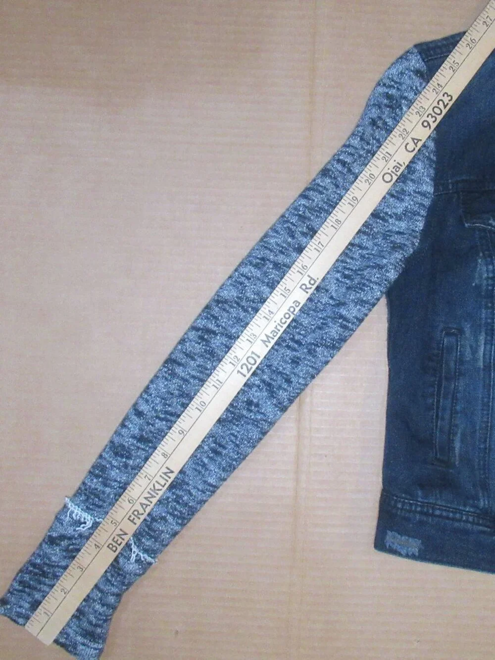 Free People 100% Cotton Hooded Denim Jacket | Size XS - Picture 6 of 12
